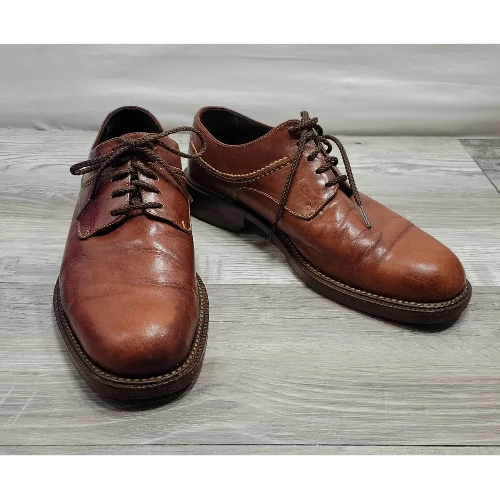 Men's Cole Haan Country Brown Leather Derby Shoes C00165 US 8 D Dress Shoes Sole